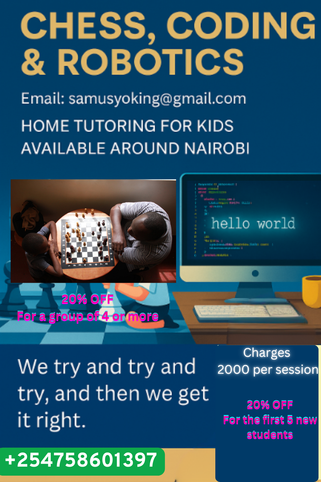 Chess and Coding Flyer